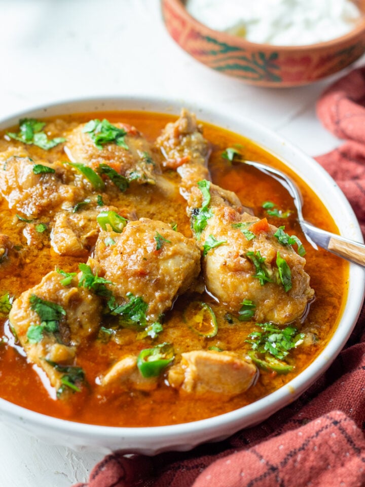 a dish of chicken ka salan