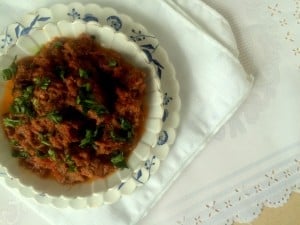 Timatar Gosht or Beef