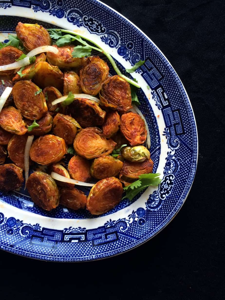 spicy roasted brussel sprouts