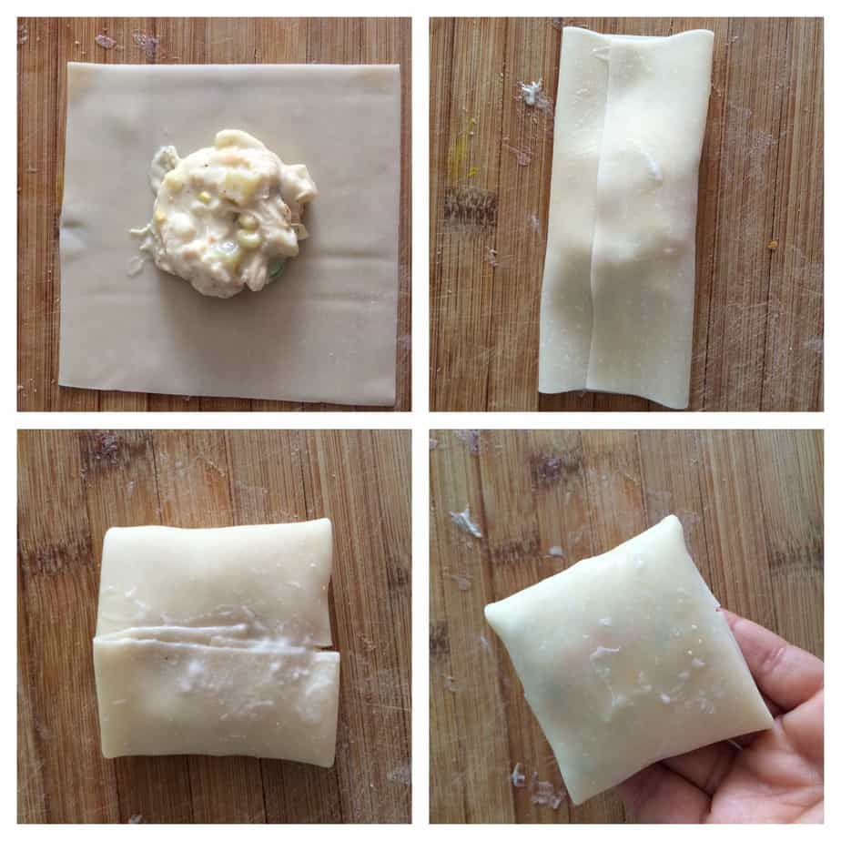 chicken white sauce squares