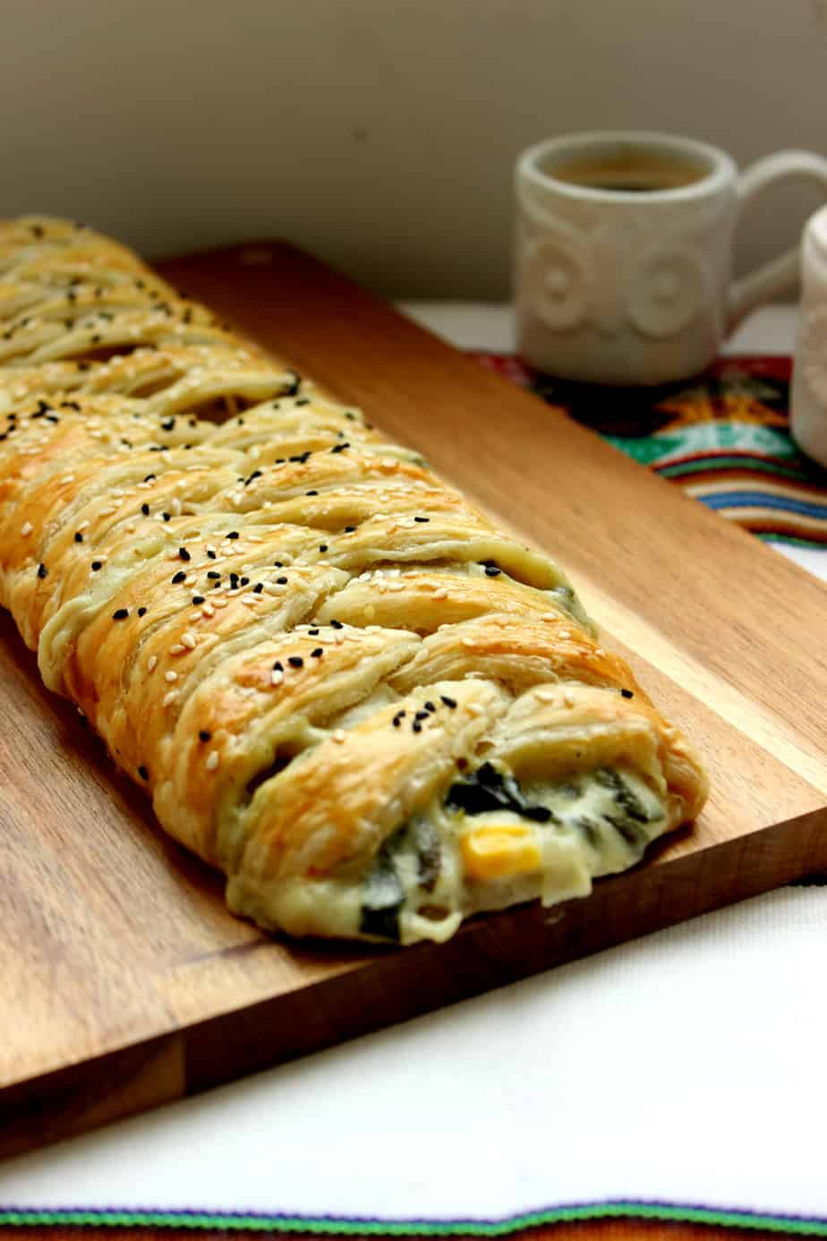 spinach puff pastry braid