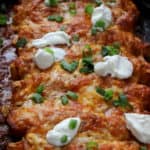 Spicy Chicken Enchiladas with our Favourite Enchilada Sauce