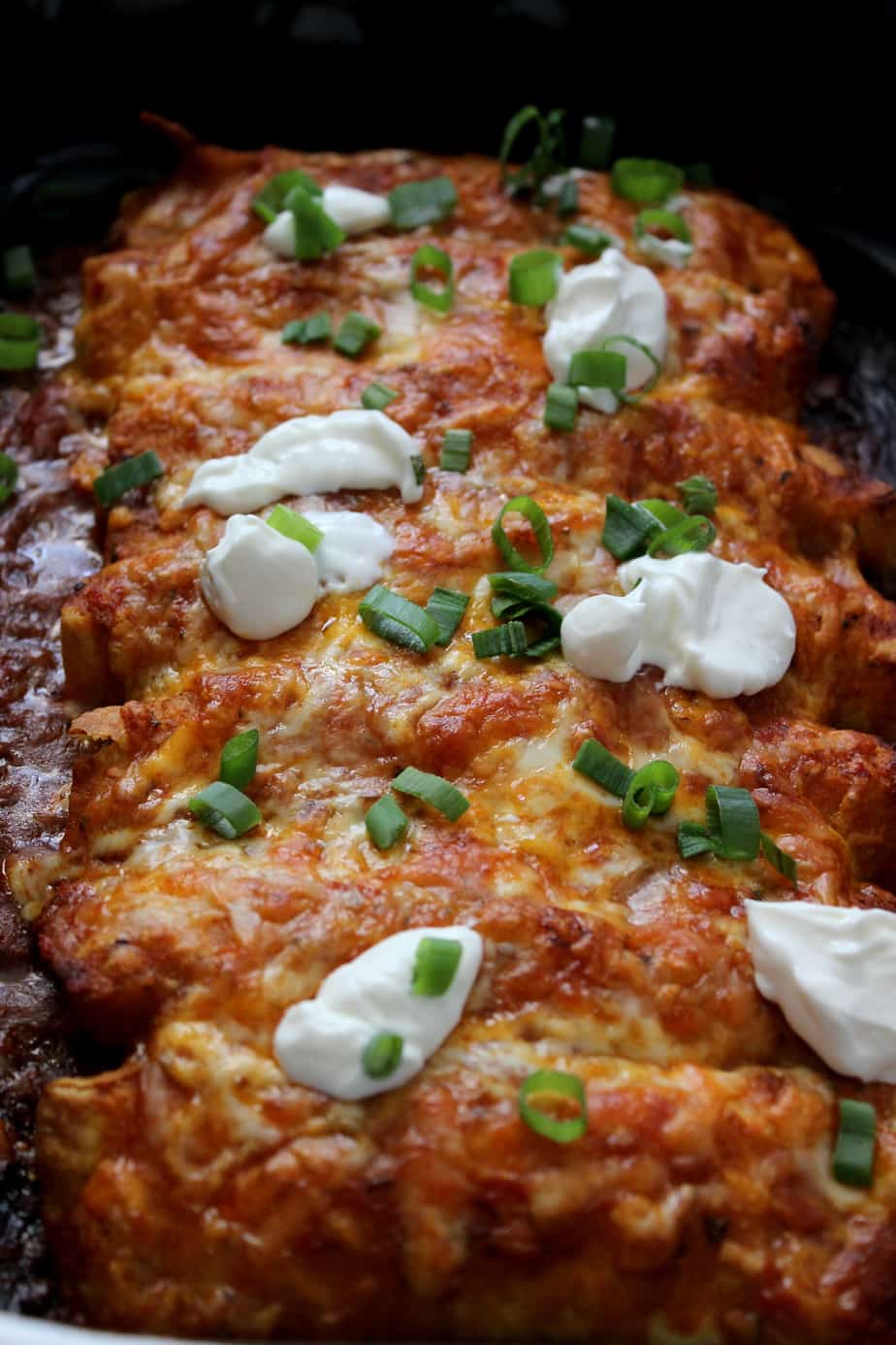 Spicy Chicken Enchiladas with our Favourite Enchilada Sauce