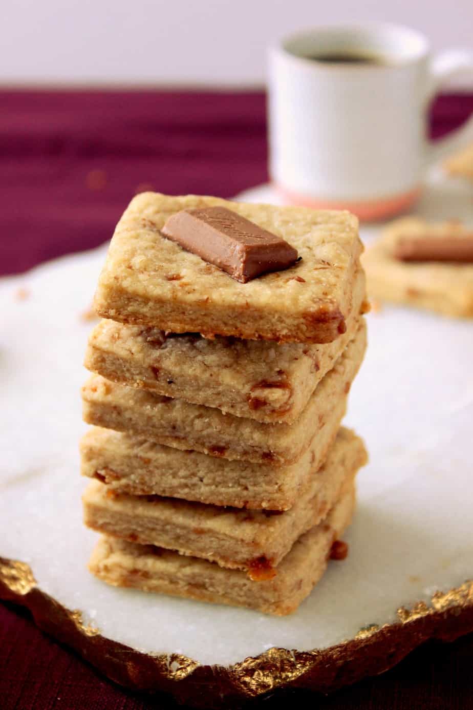 Coffee Toffee Lindt Shortbread Cookies