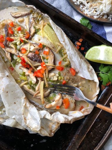 Chilli and Ginger Paper Baked Fish