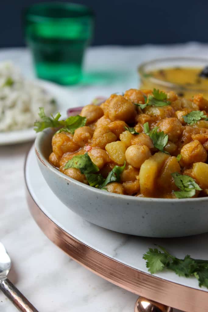 Aloo Chana ¾ view