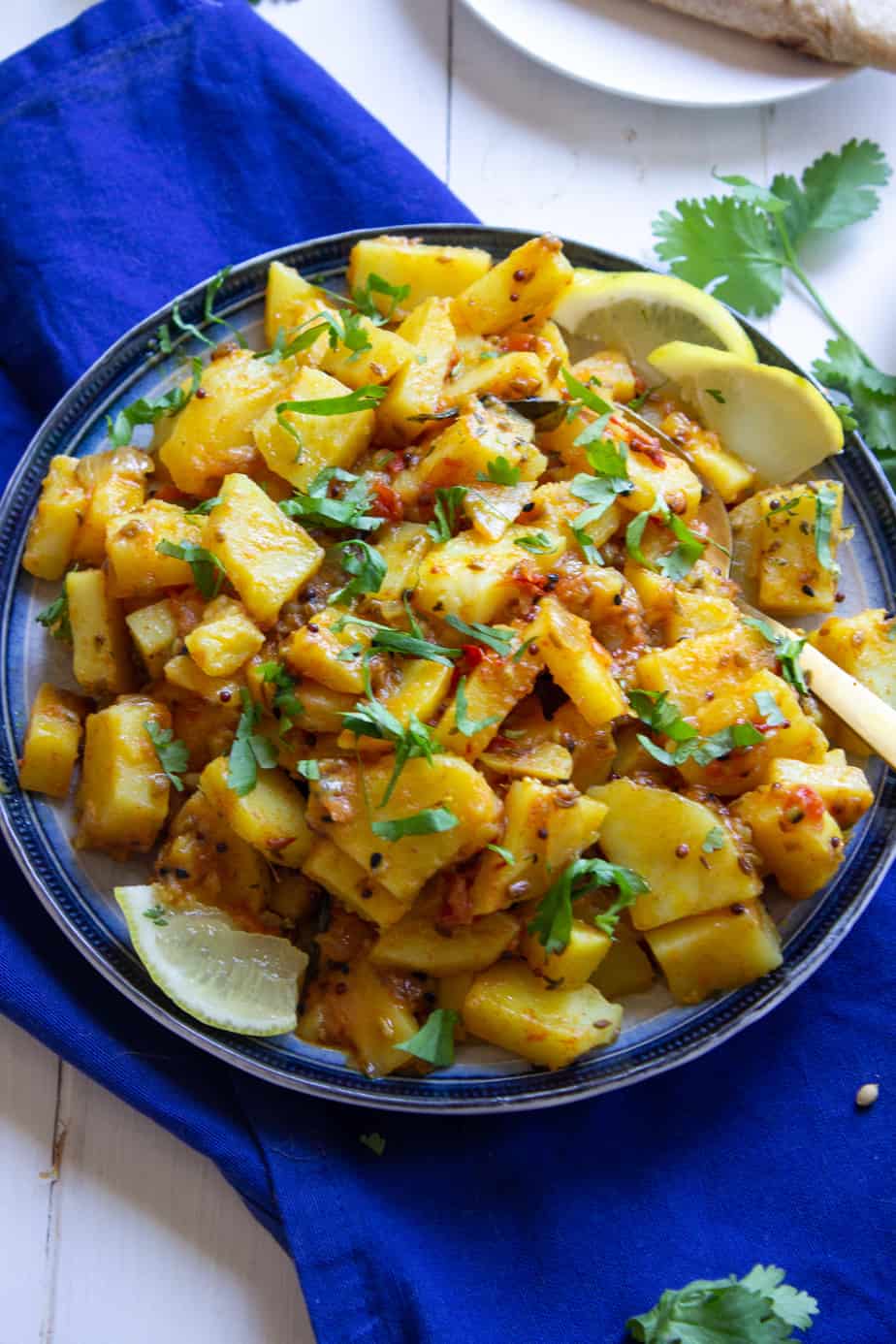 top down achari aloo
