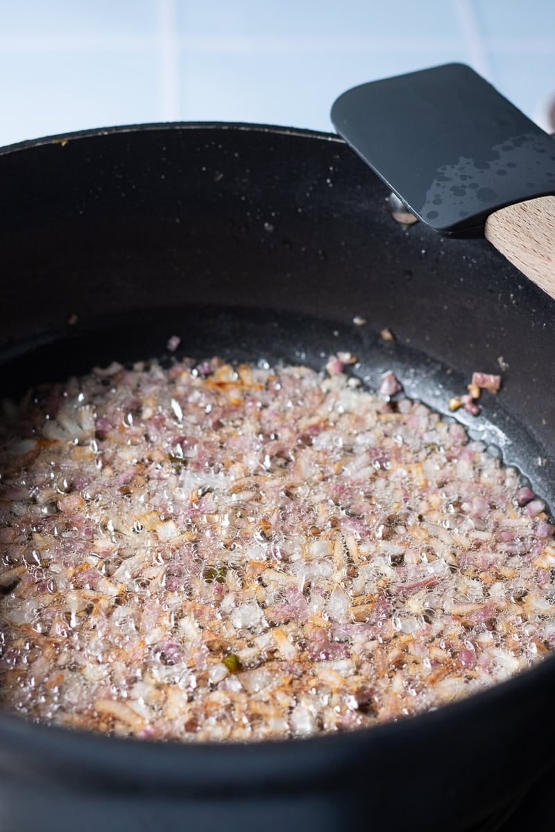 bronze edged onions for chicken masala