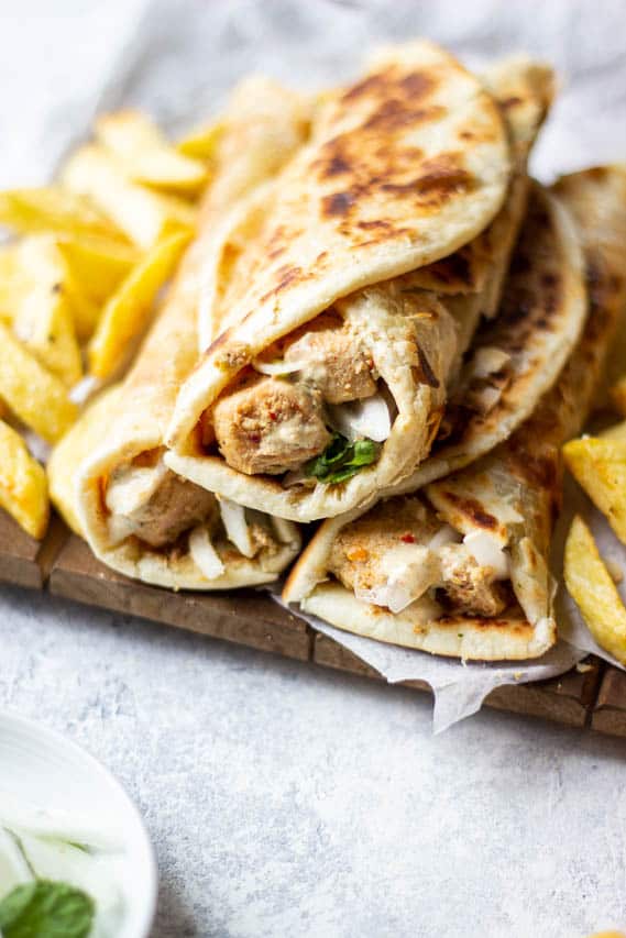 Chicken paratha rolls