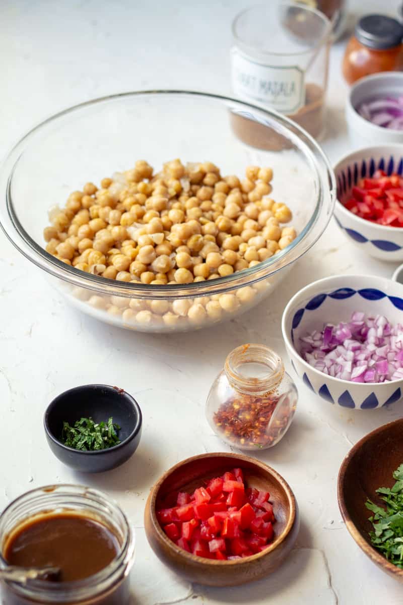 Ingredients for Chana Chaat