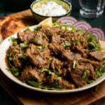 Tala hua Gosht in a plate