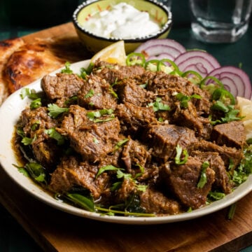 Tala hua Gosht in a plate