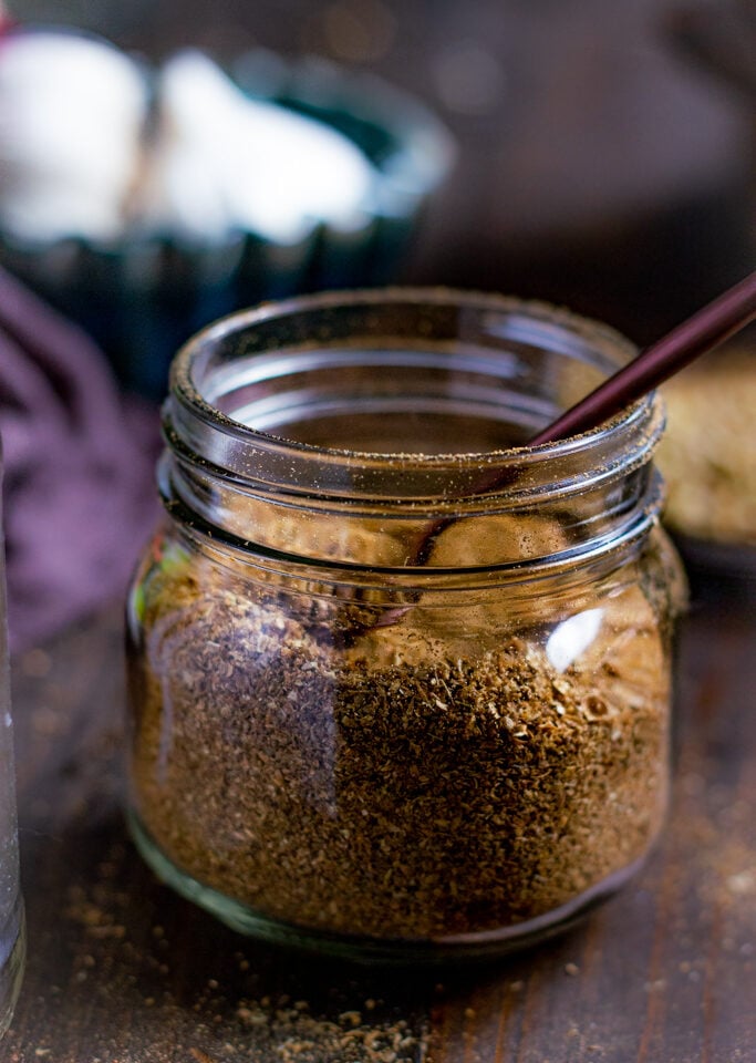 Freshly Toasted Dhania Powder in a jar