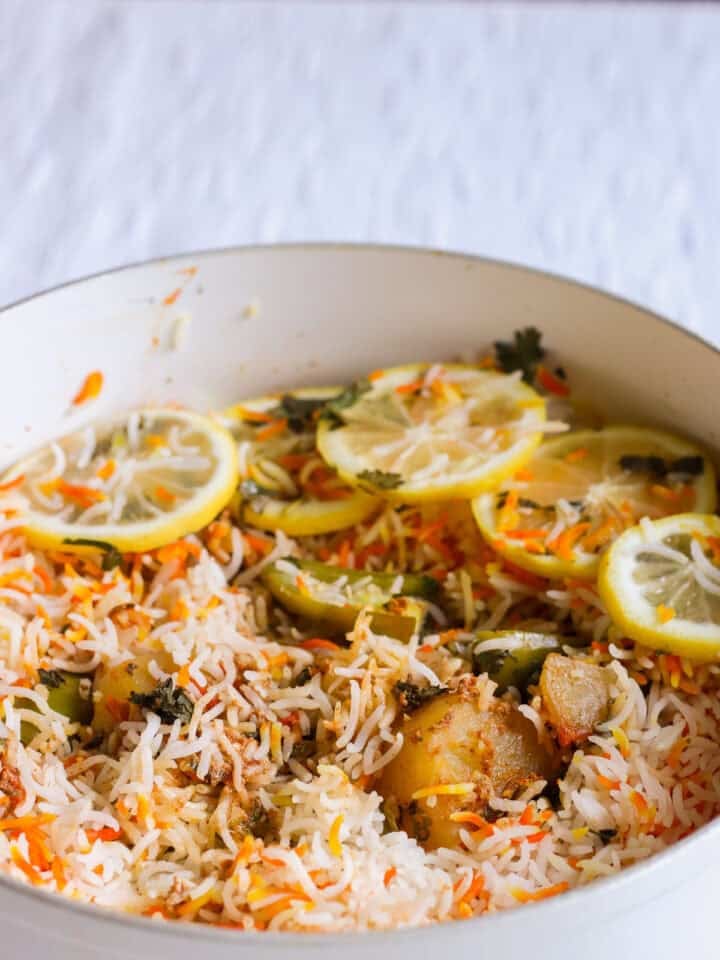 Chicken Biryani in a pot