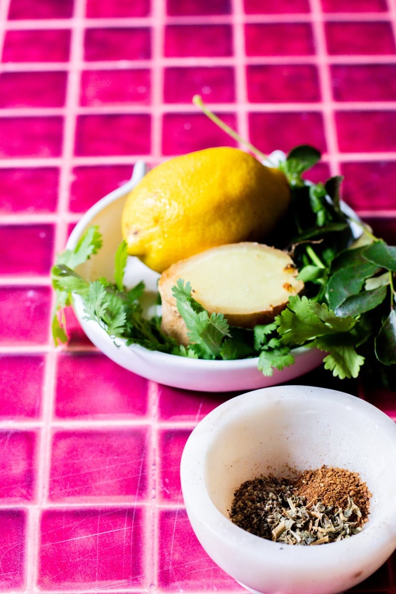 inrgedients for dal gosht 