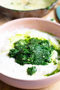 yoghurt and spinach